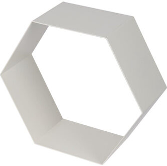 Schap Hexagon Wit Metaal 1,5mm 32x28x12cm