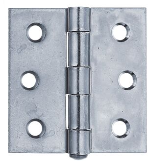 Scharnier Verzonken Schroefgaten + Rvs Losse Pen 76x76x2mm