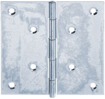 Scharnier Verzonken Schroefgaten Rolbaar + Vastgeklonken Rvs Pen 100x100x1,25mm