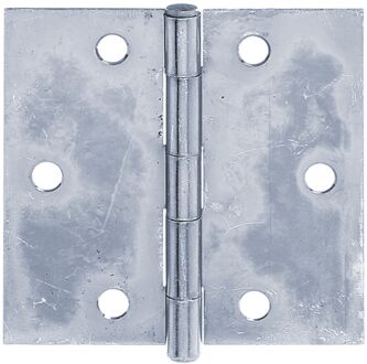 Scharnier Verzonken Schroefgaten Rolbaar + Vastgeklonken Rvs Pen 80x80x1,25mm