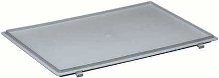 Scharnierdeksel | polypropyleen L600xB400mm | grijs voor transport-stapelkratten | 1 stuk - NBC64-139901620118822 NBC64-139901620118822