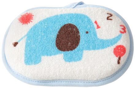 Schattige Baby Handdoek Zachte Spons Massager Baby Kind Douche Bad Borstel Lichaamsverzorging Cartoon Patroon Badkamer Accessoires Scrub Skin blauw