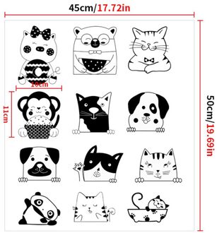 Schattige Beer Schakelaar Muursticker Dieren Cartoon Light Switch Sticker Muursticker Voor Kids Baby Nursery Thuis Decal Decor # 0703LJC zwart