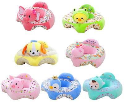 Schattige Dieren kinderen Stoel Voor Kinderen Draagbare Baby Ondersteuning Zetel Zitten Kussen Zonder Vulling Alleen Cover Seat Huid 6 -24 maand F