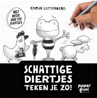 Schattige Diertjes Teken Je Zo! - Karin Luttenberg