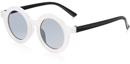 Schattige Kinderen Zomer Zonnebril Retro Ronde Frame Zonnebril Uv 400 Frame Bril Voor Kinderen Outdoor Strand Bescherming Bril W