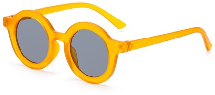 Schattige Kinderen Zomer Zonnebril Retro Ronde Frame Zonnebril Uv 400 Frame Bril Voor Kinderen Outdoor Strand Bescherming Bril