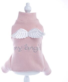 Schattige Kleine Honden Pyjama Brief Borduurwerk Honden Kat Kleding Met Vleugels Decoratie Puppy Jumpsuit Hond Jas Voor Chihuahua # Roze / S