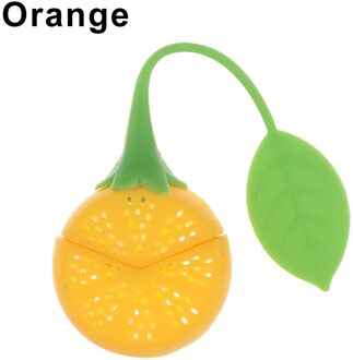 Schattige Kleine Man Citroen Vormige Theezeefje Ultra Fijne Mesh Roestvrij Staal Koffie Blad Thee Bal Zeef Zetgroep Filter citroen oranje