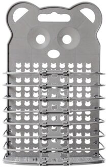 Schattige Panda Vormige Wasmand Inklapbare Huishouden Badkamer Opslag Mand Draagbare Opslag Mand Thuis Essentieel licht grijs