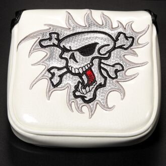 Schedel Putter Cover Grote Mallet Golf Head Cover Magnetische Sluiting Rood Wit Blauw Fit Voor Meest