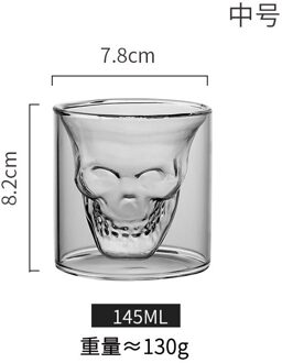 Schedel Wijnglas Mok Latte Koffie Whisky Transparante Glazen Beker Vodka Drinking Bar Club Wijn Glas 1stk