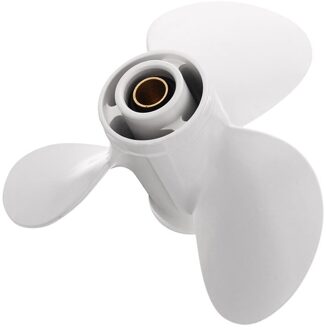 Scheepsmotor Buitenboordmotor Propeller 664-45947-01-El 9 7/8X11 1/4 Voor Yamaha 20-30Hp Aluminium 3 Blade Black 10 Spline tand