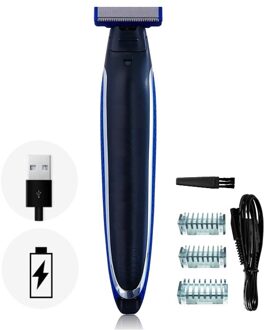 Scheermes Usb Oplaadbare Mannen Wasbare Oplaadbare Elektrische Scheerapparaat Elektrisch Scheren Baard Trimer Machine enkel en alleen shaver