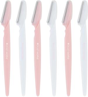 Scheermesje brushworks Brushworks Angled Dermaplaners 6 st