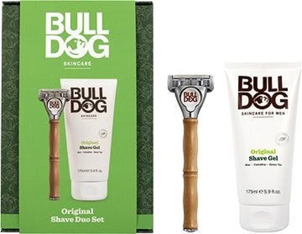 Scheermesjes en Scheerschuim Bulldog Original Shave Duo Set Original Shave Gel & Bamboo Razor 175 ml + 1 st
