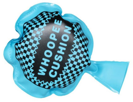 Scheetkussen/scheetzak 9 cm - blauw - Fopartikelen - 1 April grappen - poep geluid maken - funny