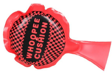 Scheetkussen/scheetzak 9 cm - rood - Fopartikelen - 1 April grappen - poep geluid maken - funny