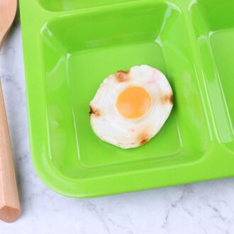 Scheiden Schotel Verdeeld Compartimenten Plaat Anti-Val Rijst Lade Praktische Servies Voor Thuis (Wit) groen