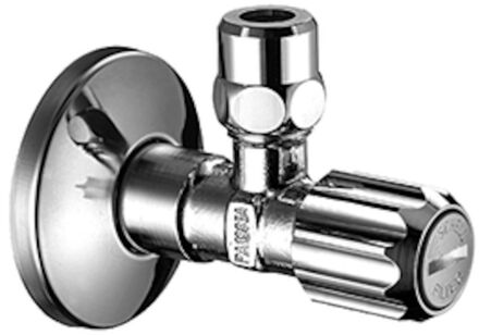 Schell Hoekstopkraan Met Zelfdichtende Schroefdraad, Filter En Rozet 1/2" Buitendraad X 10mm Chroom
