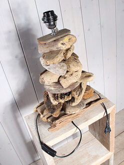 Schemerlamp drijfhout, 45 cm. zonder lampenkap