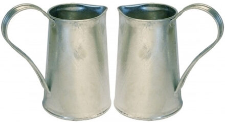 Schenkkan - 2x - zink - 1,8 liter - vaas - home deco