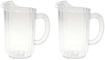 Schenkkan - 3x - kunststof - 1,4 liter - water karaf - stijlvol design