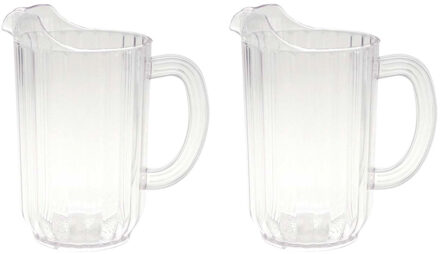 Schenkkan - 4x - kunststof - 1,4 liter - water karaf - stijlvol design