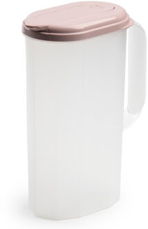 Schenkkan - Limonadekan - Waterkan - met deksel - 2000 ml - roze - kunststof
