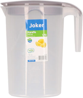 Schenkkan/waterkan - taupe - 1750 ML - kunststof - 10 x 20 x 22 cm