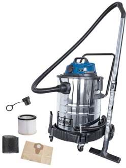 Scheppach ASP50ES Nat- en Droogstofzuiger - Met Blaasfunctie & HEPA-filter - RVS reservoir 50 liter - 1400W