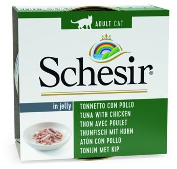 Schesir Kattenvoer in Gelei - Tonijn - Kip - 85 gram