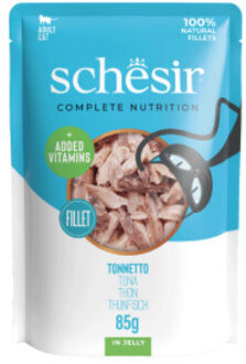 Schesir tonijn (jelly) natvoer kat (zakjes) 4 dozen (48 x 85 g)