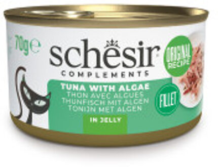Schesir tonijn met zeewier (jelly) natvoer kat (blikjes) 1 tray (12 x 70 g)