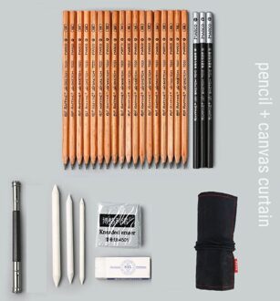 Schets Potlood Set Beginner Tekening Art Soft Medium Harde Houtskool Professionele Student Schetsen Gereedschap Kunst Levert Marco Strap stijl