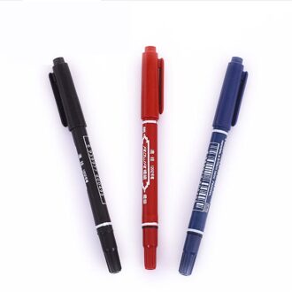 Schets tweekoppige Markeerstift Verschillende Tip Size Pigment Liner Water Gebaseerd Sketch Marker Pennen Schoolbenodigdheden Briefpapier Pen rood