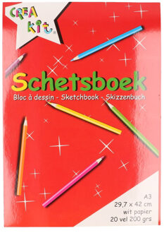 Schetsboek - A5 formaat - 50 vellen - tekenboeken - wit