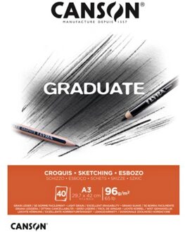 Schetsboek Canson Graduate Croquis A3 96gr 40vel