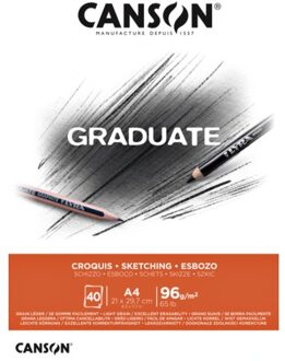 Schetsboek Canson Graduate Croquis A4 96gr 40vel