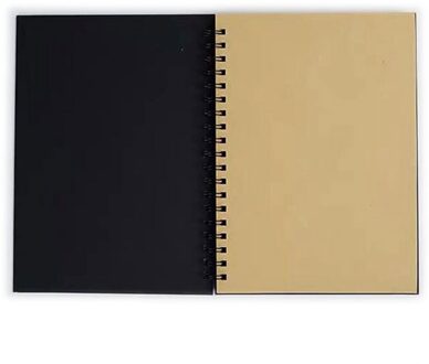 Schetsboek Dagboek Voor Tekening Schilderen Graffiti Soft Cover Zwart Papier Schetsboek Notepad Notebook Kantoor Schoolbenodigdheden 1Pc