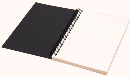 Schetsboek Dagboek Voor Tekening Schilderen Graffiti Soft Cover Zwart Papier Schetsboek Notepad Notebook Kantoor Schoolbenodigdheden 1Pc