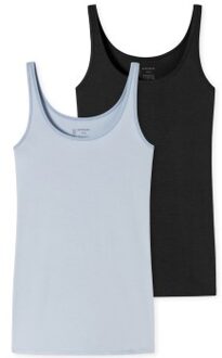 Schiesser 2 stuks 95-5 Organic Tank Top * Actie * Beige,Zwart,Wit,Blauw,Versch.kleure/Patroon - 34,36,38,40,42,44,46,48,50