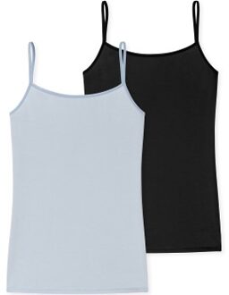 Schiesser 2 stuks 95-5 Spagetti Top Zwart,Blauw,Versch.kleure/Patroon - 38,42,44,46