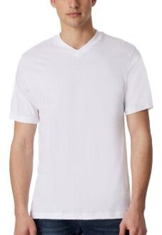 Schiesser 2 stuks Essentials American T-shirts V-neck Zwart,Wit - Small,Medium,Large,X-Large,XX-Large,3XL