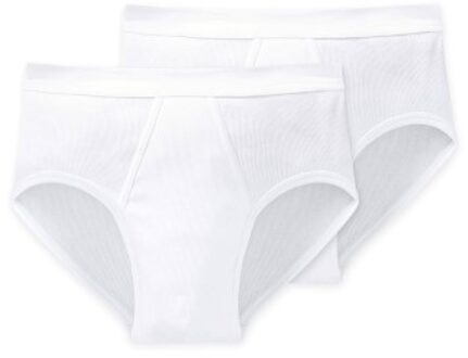 Schiesser 2 stuks Essentials Double Ribbed Sportslip Wit - Medium,Large,X-Large,XX-Large,3XL