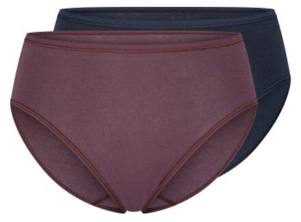 Schiesser 2 stuks Organic Cotton Lace Rio Slip * Actie * Lila,Zwart,Versch.kleure/Patroon - 36,38,40,42,44,48