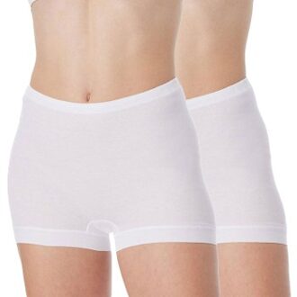 Schiesser 2 stuks Original Classics Fine Rib Shorts Wit - 38,40,42,44,46,48,50,52,54