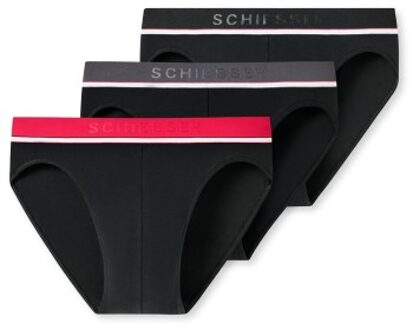 Schiesser 3 stuks 95-5 Organic Cotton Rio Brief * Actie * Blauw,Zwart,Grijs,Wit,Versch.kleure/Patroon,Groen,Rood,Geel - Small,Large