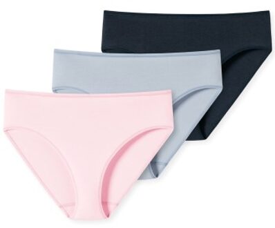 Schiesser 3 stuks 95-5 Organic Slip Versch.kleure/Patroon,Zwart,Blauw - 38,44