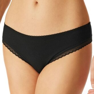 Schiesser 3 stuks Modern Cheeky String Zwart,Versch.kleure/Patroon,Lila - 36,38,40,42,44,46